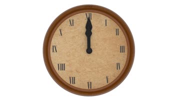 复古时钟24小时旋转