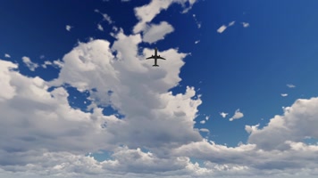 【4K】飞机飞过头顶