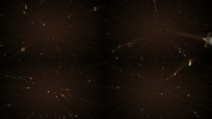 【4k】金色五角星中心发射
