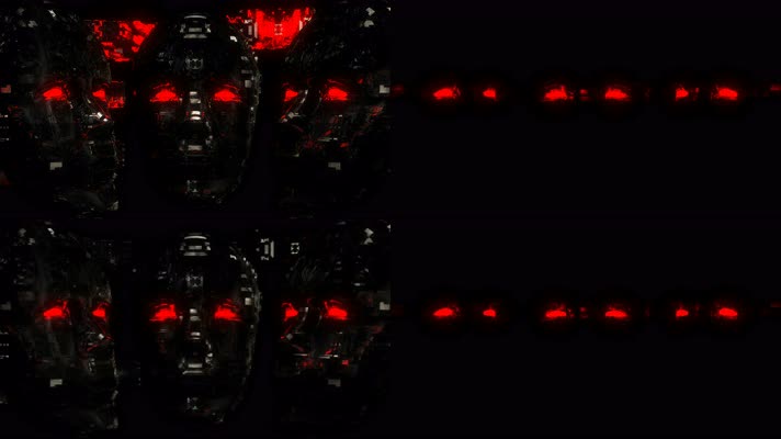 【4K】科技感黑色骷髅动感背景