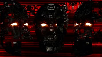 【4K】科技感黑色骷髅动感背景