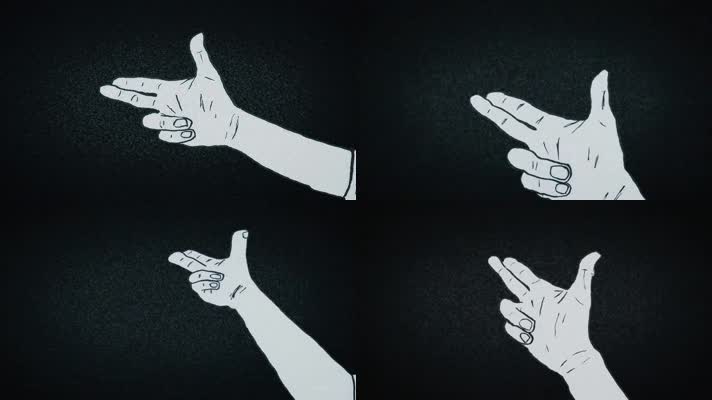 枪指手指做出开枪动作