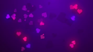 霓虹爱心背景
