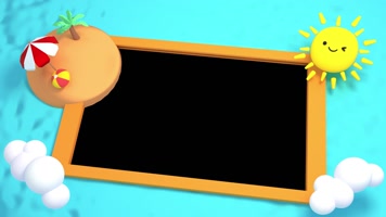 可爱夏日题词背景板