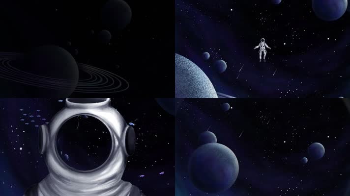 震撼大气宇宙空间宇航员DJ开场