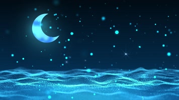 月亮夜色唯美背景循环