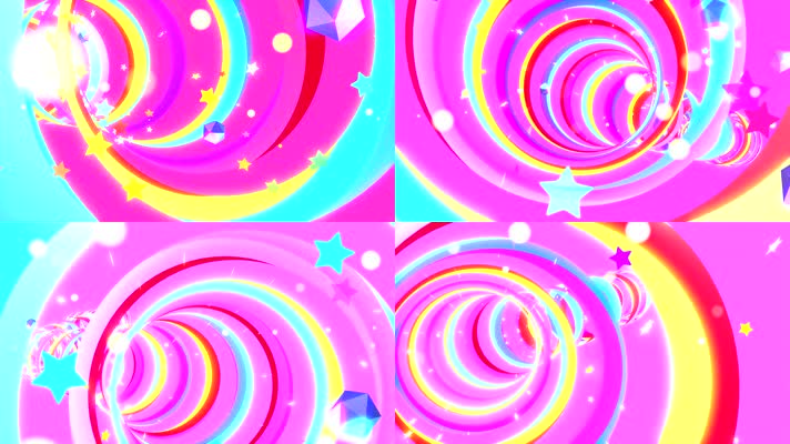 可爱彩虹隧道