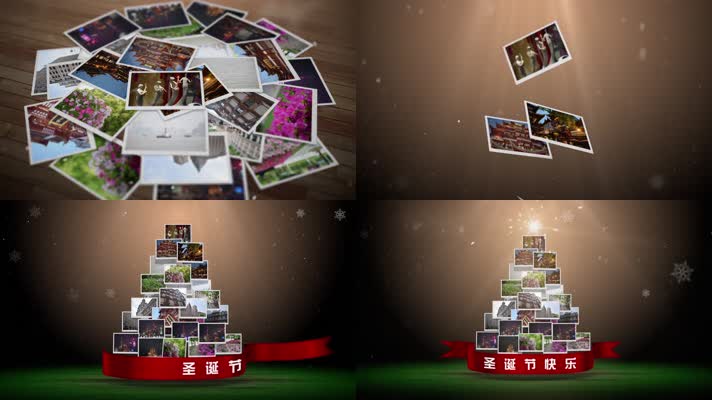 圣诞节圣诞树开场片头