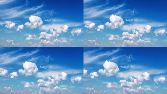 蓝天白云 天空 实拍 素材集锦 4k 素材 天空