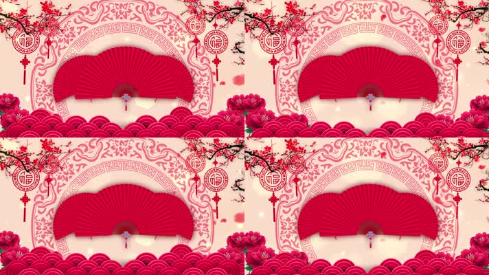 评书相声舞台背景循环