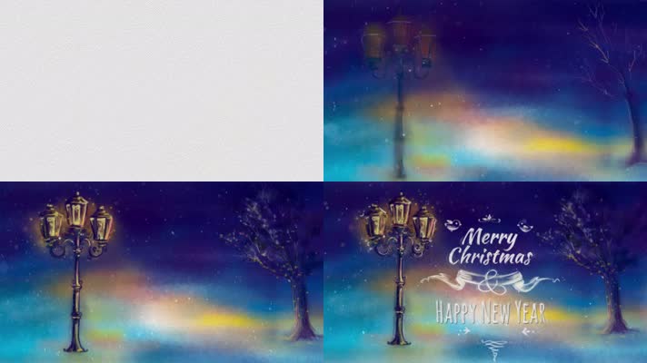 手绘圣诞快乐卡