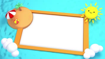 可爱夏日题词背景板