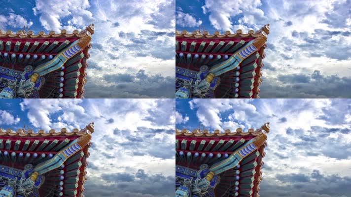 北京 故宫博物院 飞檐 斗拱 石狮子 角楼 城