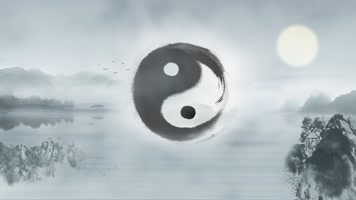 水墨太极图背景循环
