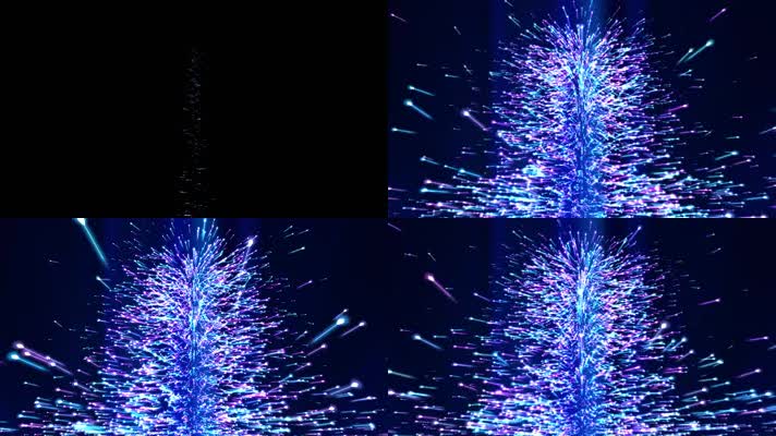 树形粒子彗星树动画VJ  