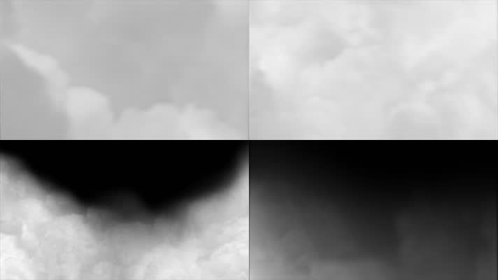 穿过云层带透明通道视频素材