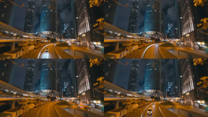 夜间交通 城市道路  