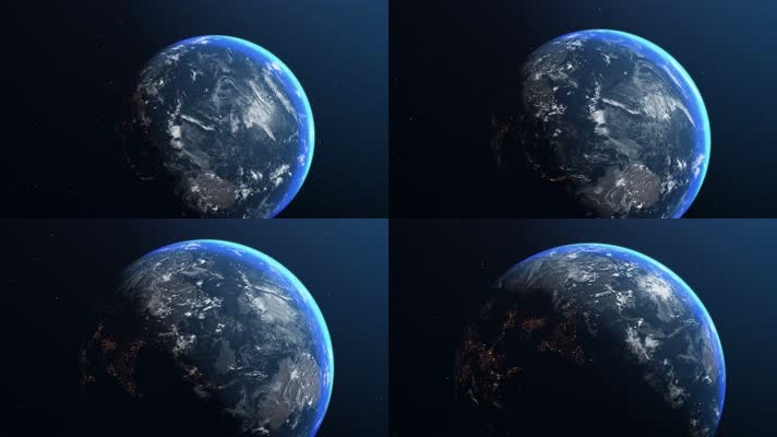 外太空 地球 4K视频 