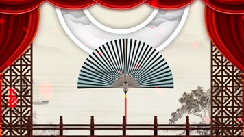 相声舞台水墨背景