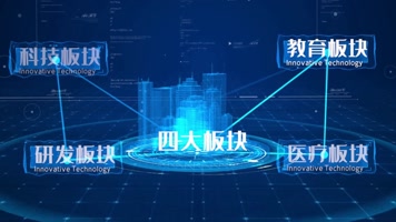 科技点线连接板块文字展示