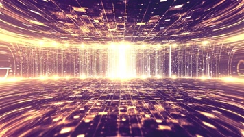 【4K】金色闪耀数字科技背景