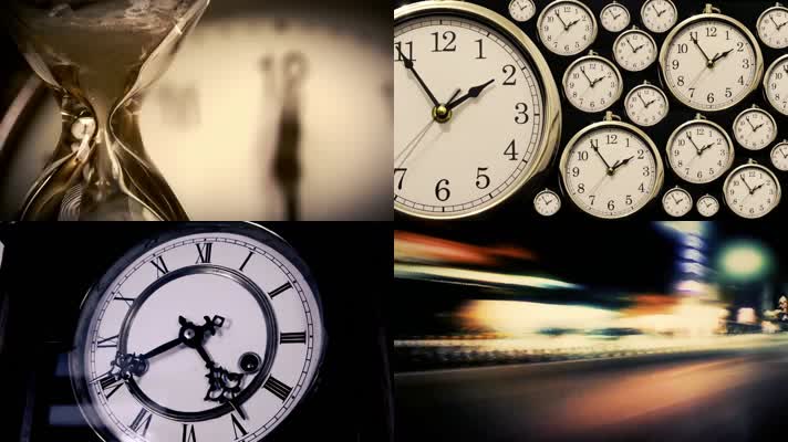 漏沙时间走动时钟旋转时空隧道穿梭时空涟漪