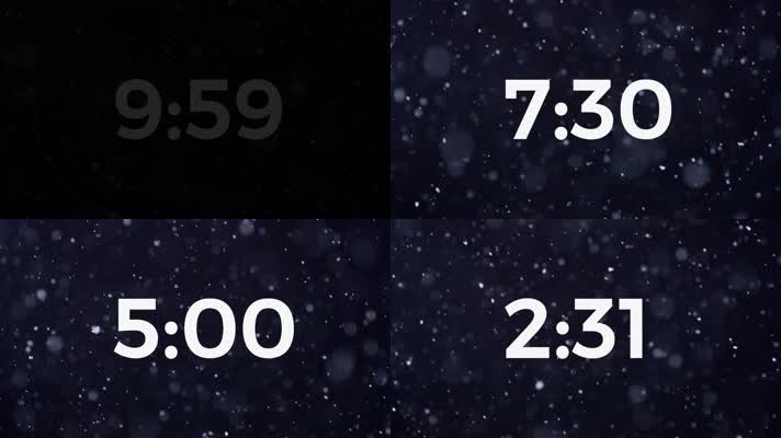 10分倒计时雪花背景