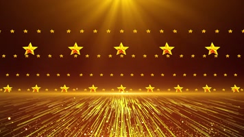 五角星金色舞台背景循环 五角星金色舞台背景循环