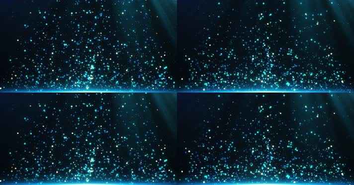 4K蓝色粒子上升视频