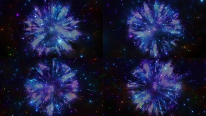 4K时间塌缩星光粒子动态背景