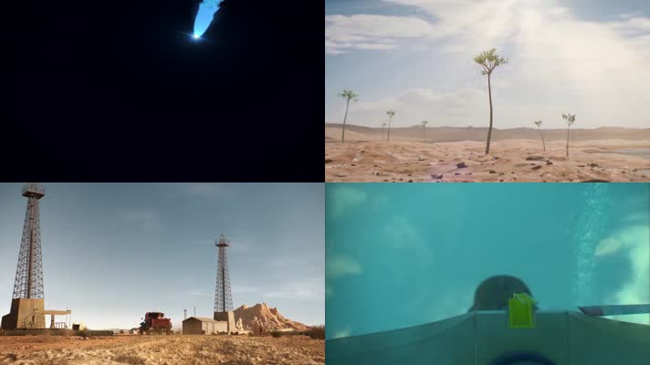 自然生命能源地球变迁科普三维动画视频素材