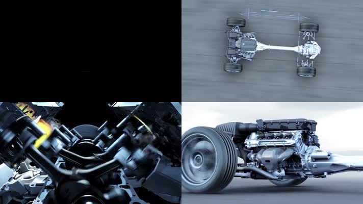 汽车引擎发动机工作原理工业机械三维动画
