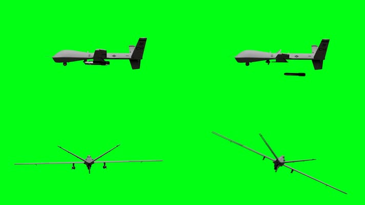军事无人机动画