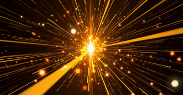 精美金色放射粒子穿梭舞台背景素材