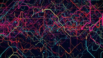 彩色数字地图曲线