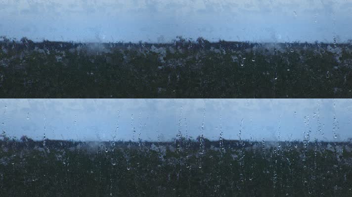 玻璃窗的雨滴