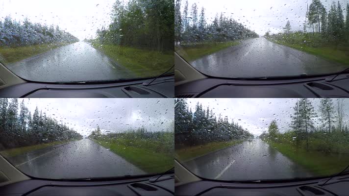下雨 雨天 快速开车 
