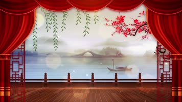 《离人愁》歌曲水墨舞台背景配乐