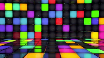 【4K】炫彩方块舞台背景
