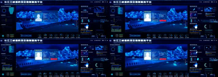 科技大屏大数据可视化信息展示 4k