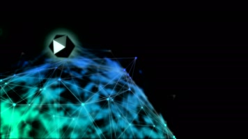 3D立体空间粒子线条旋转变换