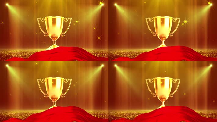 奖杯年会颁奖大气背景循环