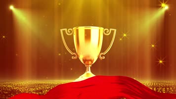 奖杯年会颁奖大气背景循环