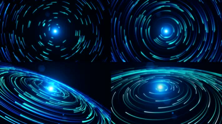 4K星云旋转粒子LED舞台背景