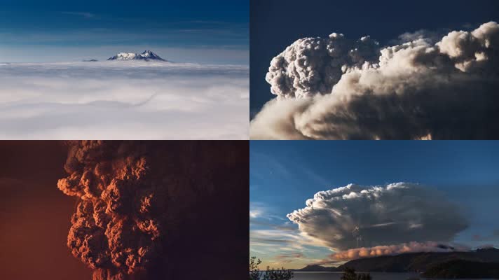 4K火山喷发自然灾害