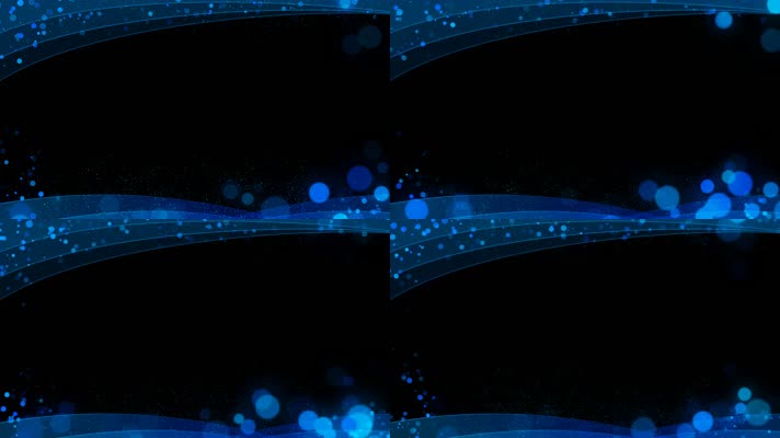 蓝色粒子唯美框循环通道