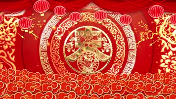 大气春晚节日背景循环