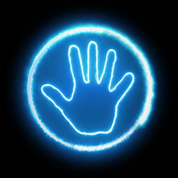 闪烁蓝色手掌光效循环通道