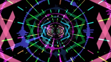 动感vj霓虹灯隧道循环