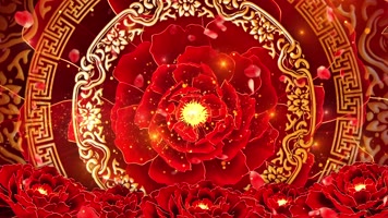 牡丹歌舞晚会背景循环